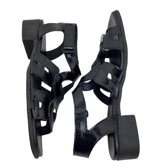 Arche Milyki Patent Leather Womens 41 Slingback Open Toe Sandals Black - Picture 3 of 11